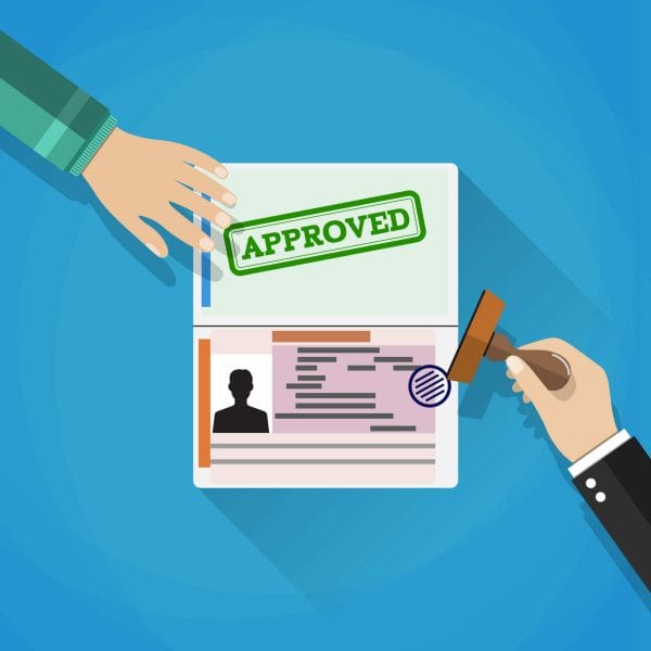 A green card is approved