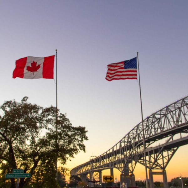 US Canada border
