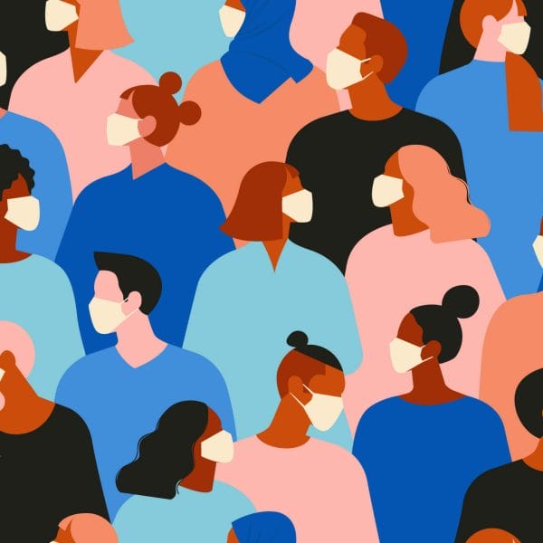 U.S. immigrants wear face masks amidst the coronavirus outbreak.